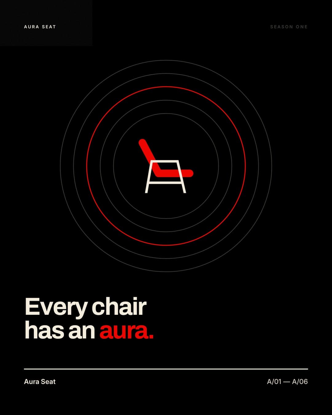 The aura device on black