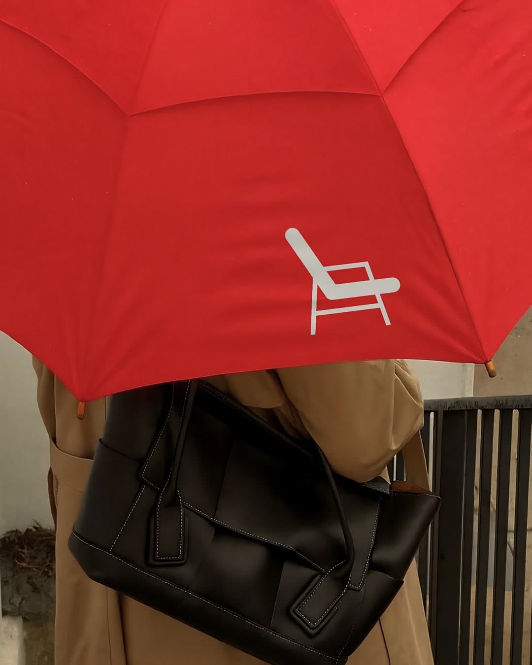 Cream mark on wet red fabric