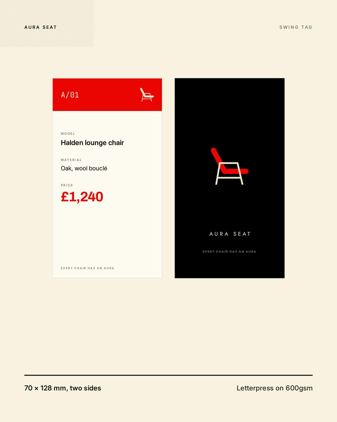 Swing tag with stock code