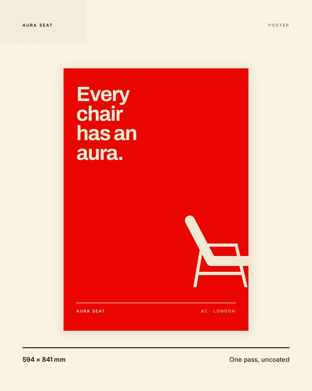 Every chair has an aura, poster