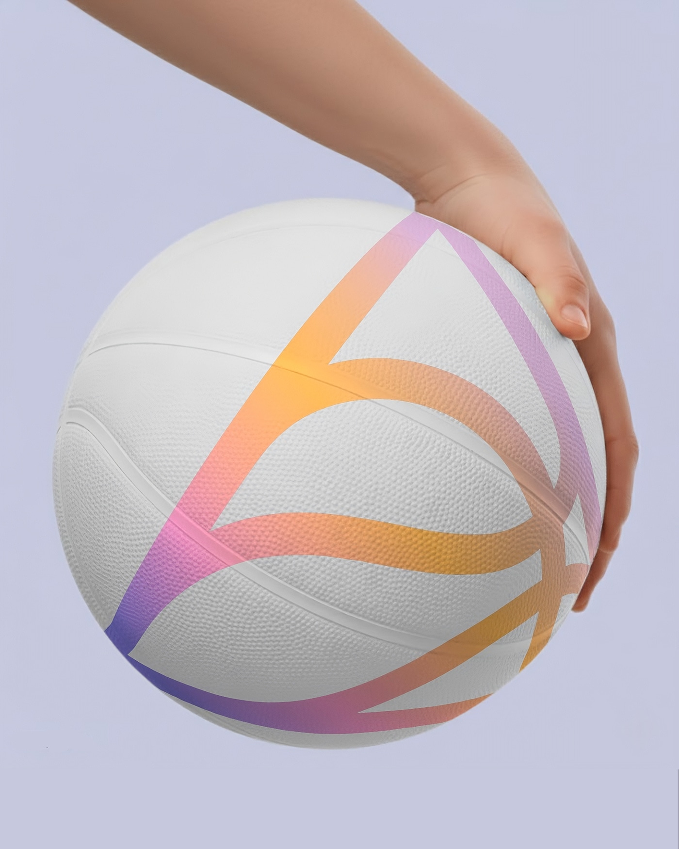 The ball with the spectral seams, in a hand