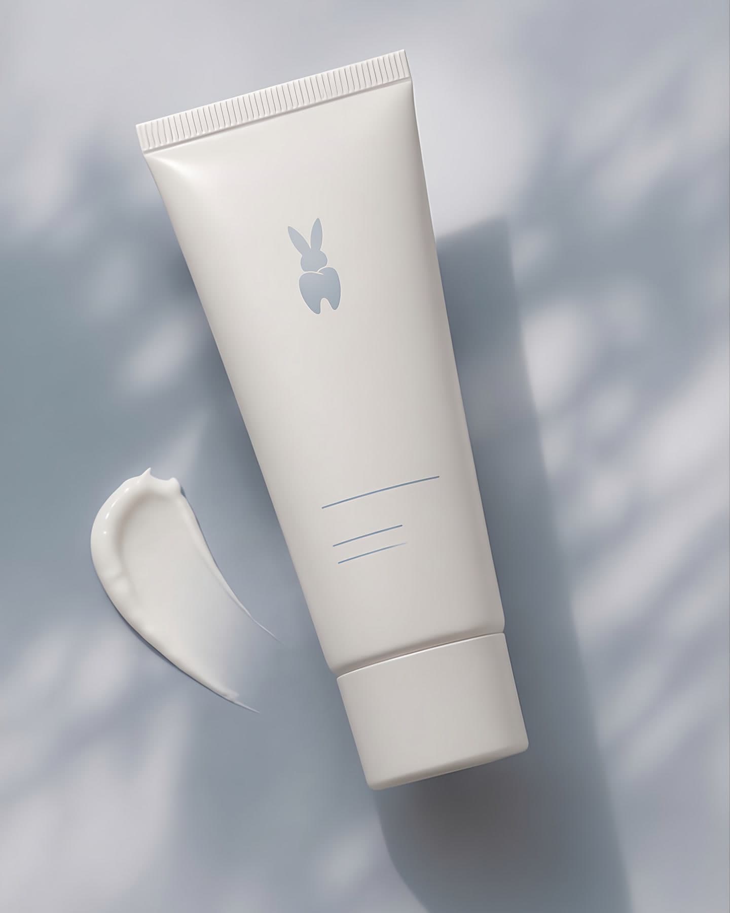 Toothpaste tube with the mark