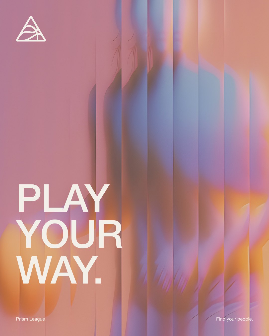 Play your way: a poster with a refracted portrait
