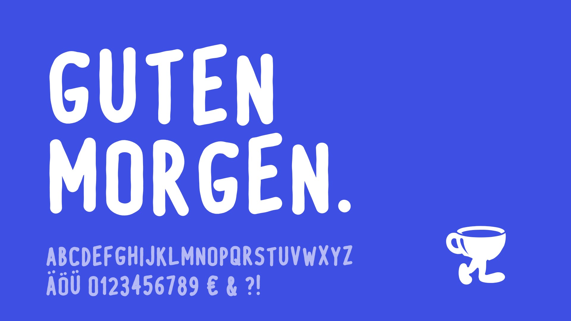 Walkin Hand, das Lettering des Ladens, mit dem ganzen Alphabet.